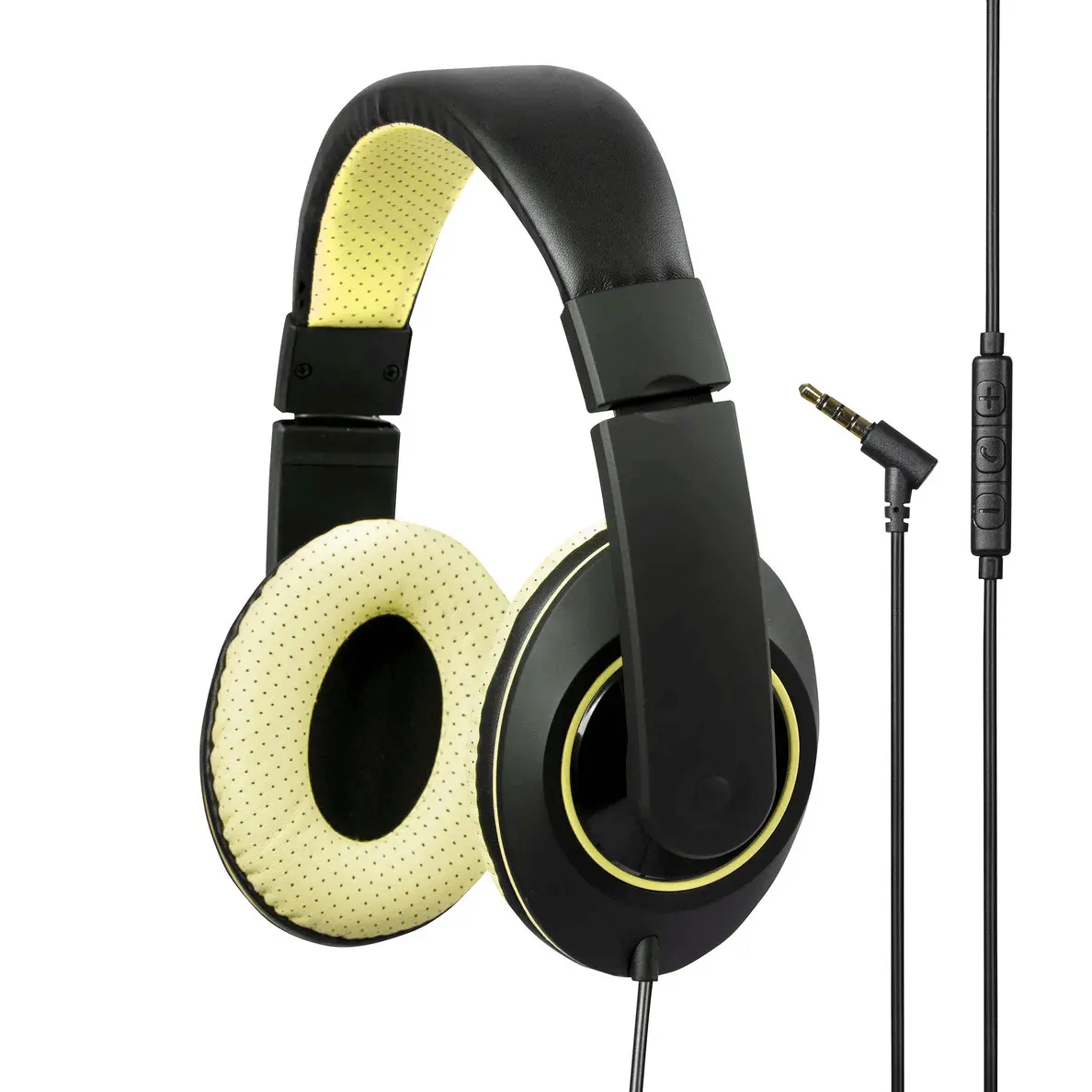 Kensington Over Ear Headphones With Inline Microphone Volume Control Yellow 1