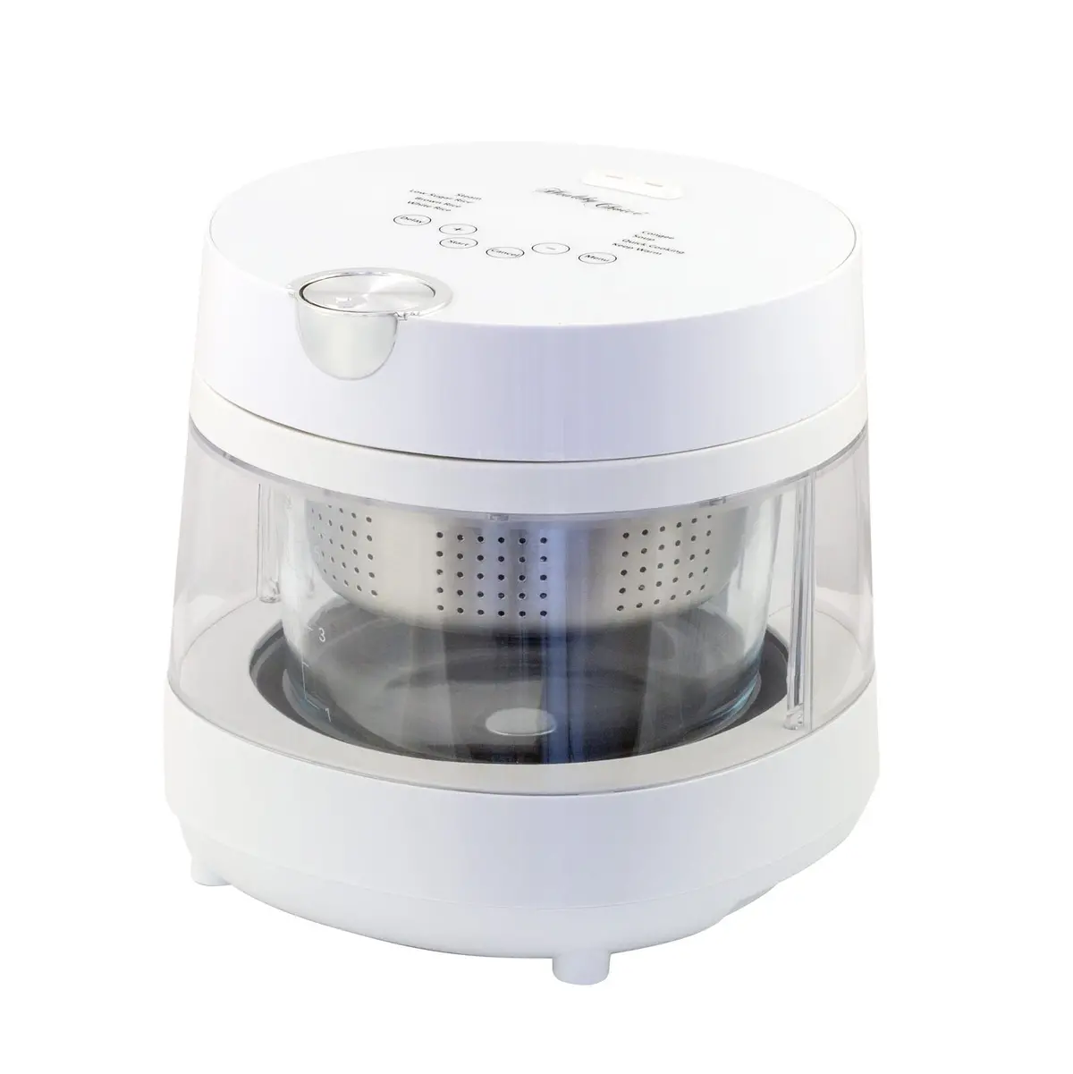 Healthy Choice Pfas Free 5 Cup Glass Rice Cooker With Low Sugar Basket 600W 1