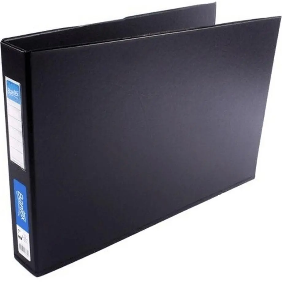 Bantex Ring Binder Landscape 2D Ring 65Mm A3 Black Box 4 2