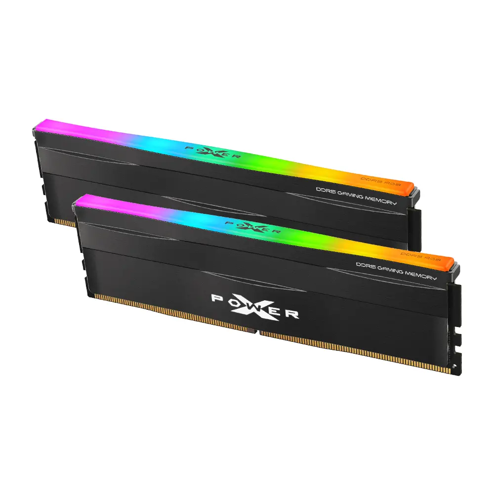 Silicon Power Xpower Zenith Rgb 64Gb(32Gbx2) Cl38,1.35V 6000Mhz Gaming Memory Supports Intel Xmp/Amd Expo Ddr5 Ram - Black, Sp064gxlwu60bfdf 1
