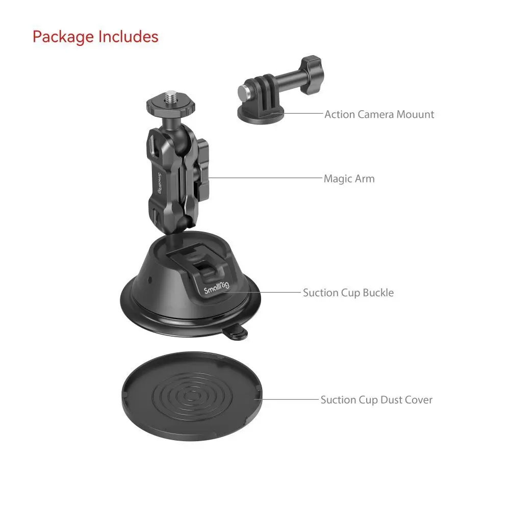 Smallrig Portable Suction Cup Mount Support For Action Cameras Sc-1K 4193 2