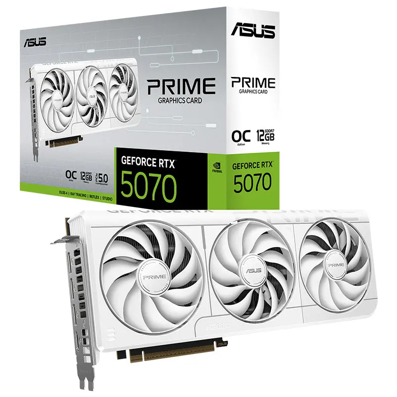 Asus Prime Geforce Rtx 5070 12G Oc Graphics Card (White) 1