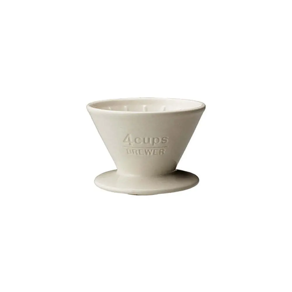 Kinto Scs-04 Porcelain 4-Cups Pourover Coffee Drip Cup Brewer Maker 13Cm (White) 1