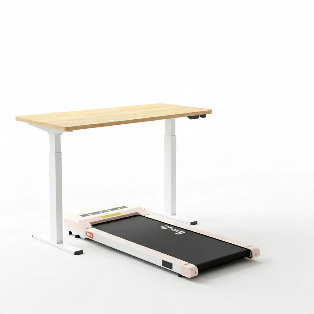 Artiss Electric Walking Pad Treadmill With Height Adjustable 140Cm Standing Desk - White Oak 1