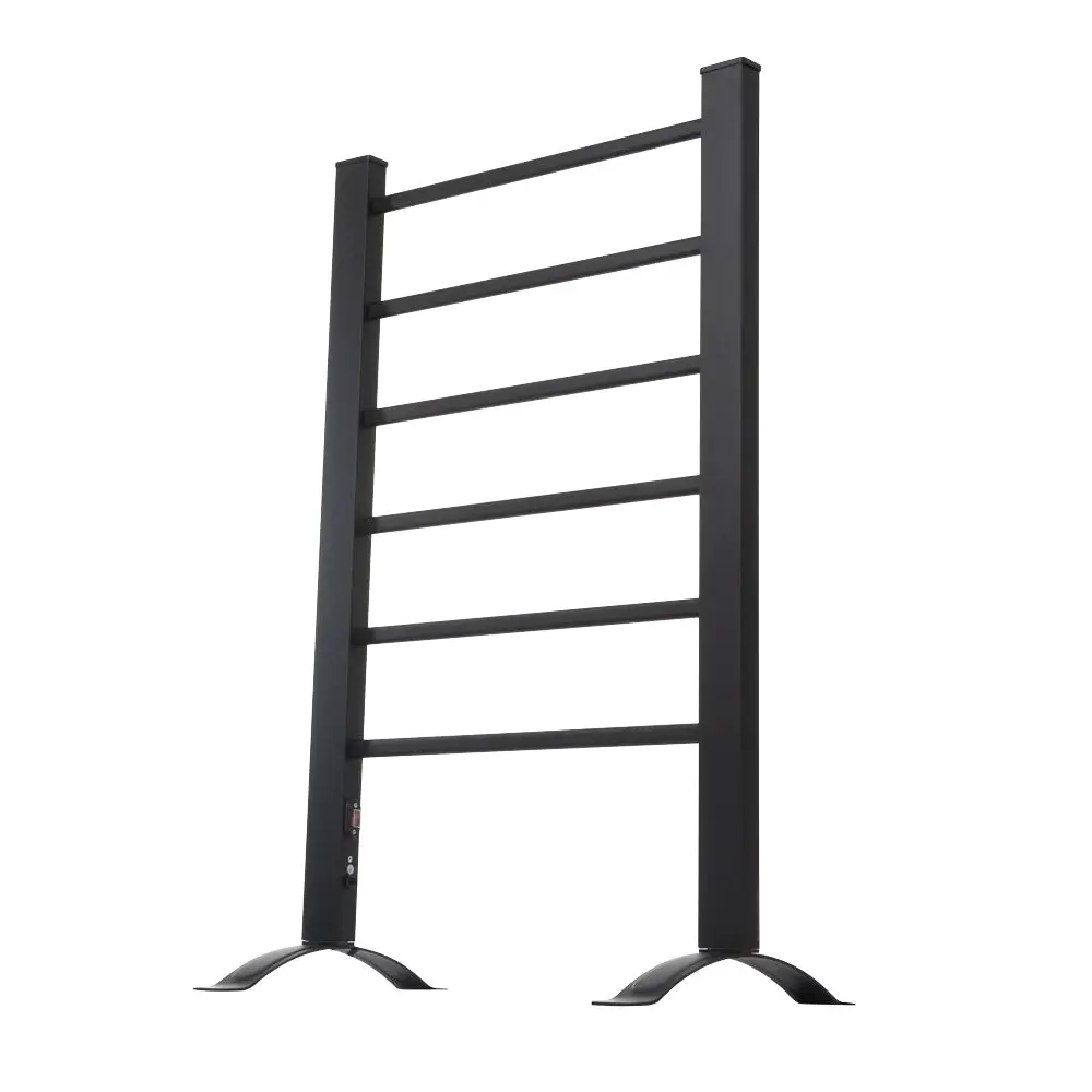 Goldair 90.5Cm Free Standing Heated Bathroom Towel Rail (Black) 1