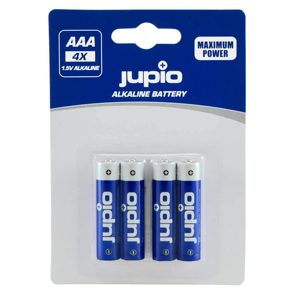 Jupio 4-Pieces Non-Rechargeable Alkaline Aa Batteries Lr6 (Blue) 1