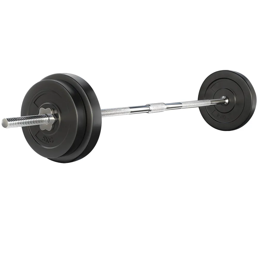 Everfit 38Kg Barbell Set Weight Plates Bar Lifting Bench 168Cm 1