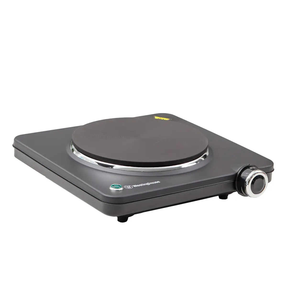 Westinghouse Electric 1500W Portable Single Solid Hotplate Black 1