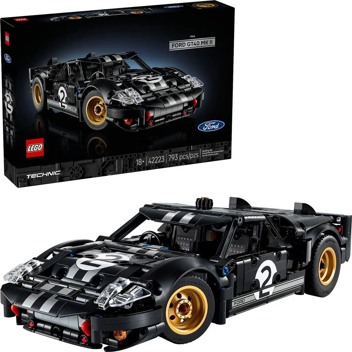 Lego 42223 1966 Ford Gt40 Mkii Race Car - Technic 1