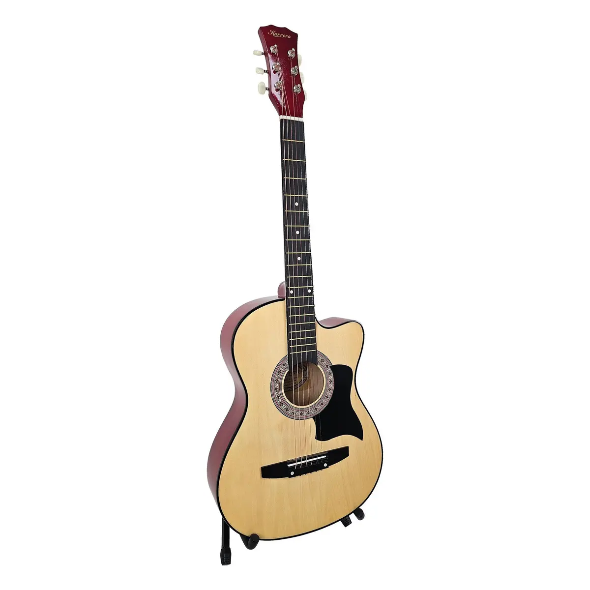 Karrera 38" Pro Cutaway Acoustic Guitar With Carry Bag (Natural) 1