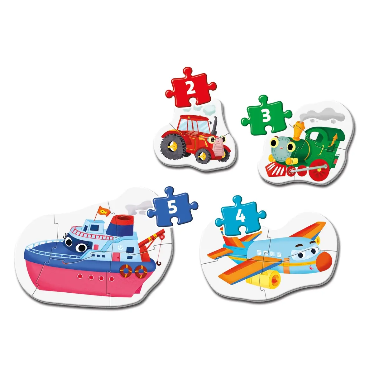 Clementoni My First Puzzles Means Of Transport 4 Shaped Puzzles 1