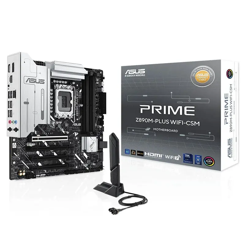 Asus Prime Z890m-Plus Wifi-Csm Lga 1851 Matx Motherboard (Prime Z890m-Plus Wifi-Csm) 1