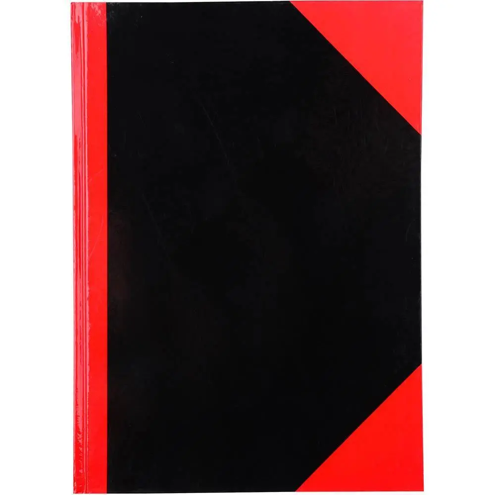 Black And Red Notebook Casebound Ruled Gloss Cover 100 Leaf A5 1