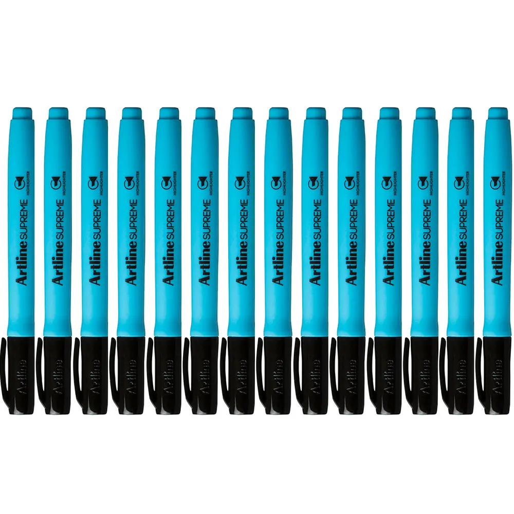 Artline Box 12 Supreme Highlighter (Blue) 1