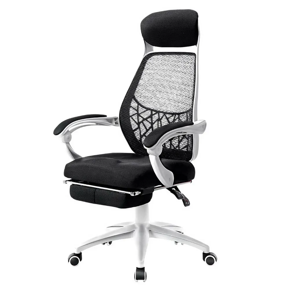 Artiss Mesh Office Chair Recliner (Black/White) 1