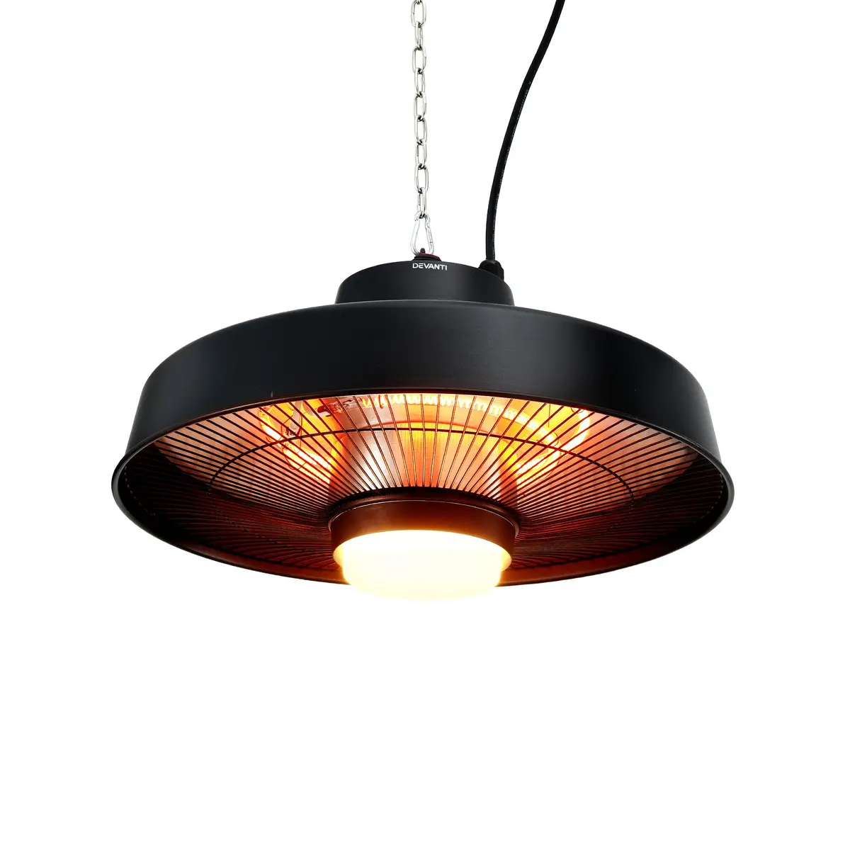Devanti 2000W Outdoor Electric Patio Heater Ceiling Mount With Led Light Remote 1