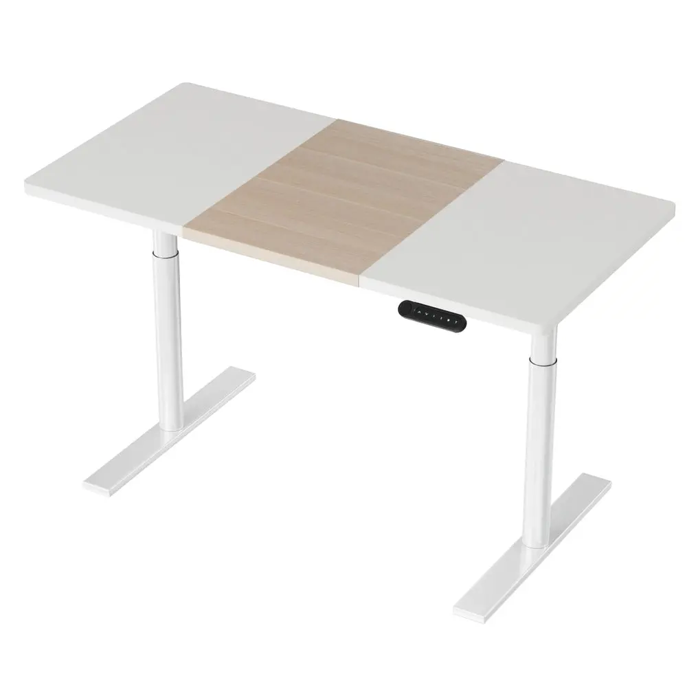 Artiss Standing Desk Motorised Electric Dual Motor Splice White Pine 120Cm 1
