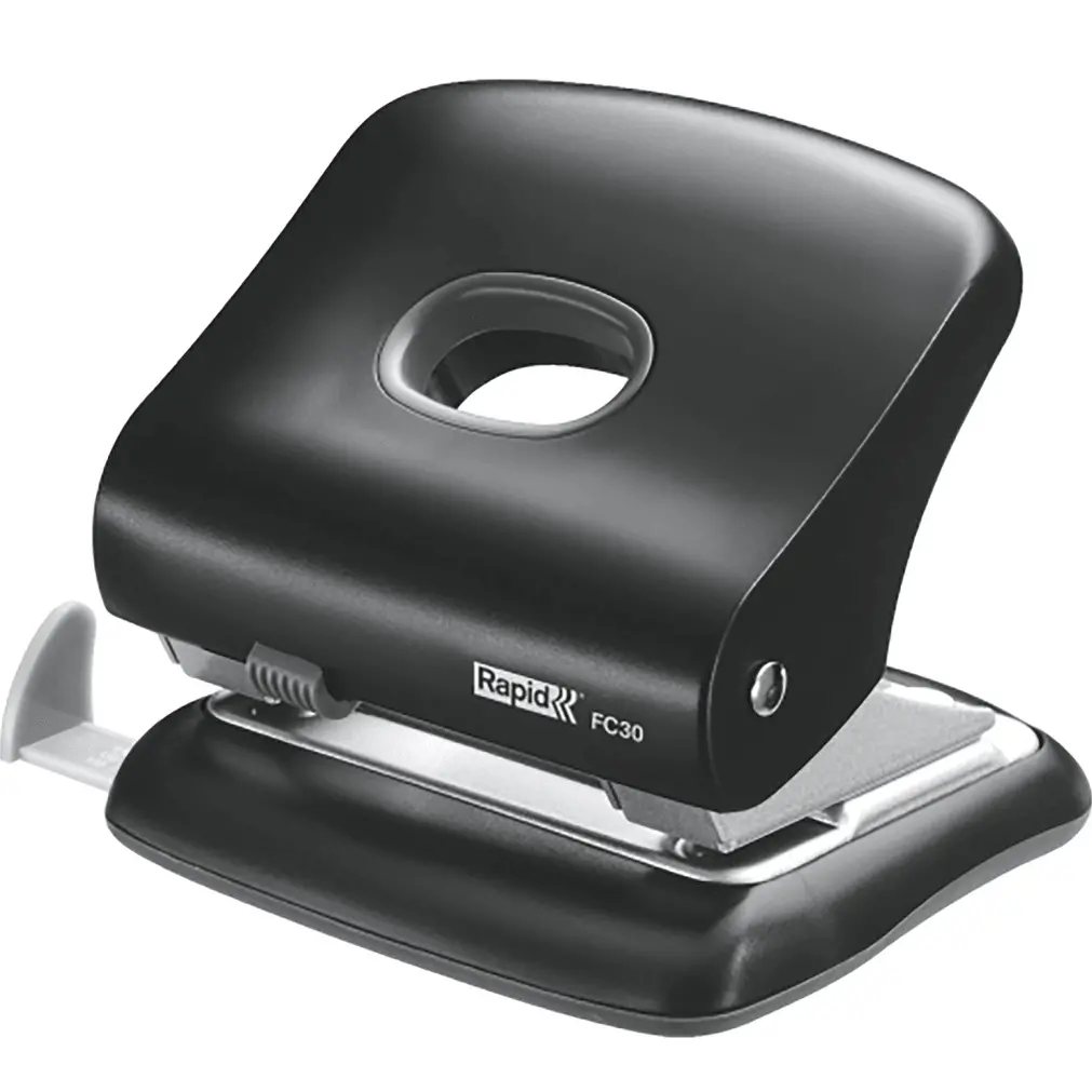 Rapid Fc30 2 Hole Paper Punch Black 1