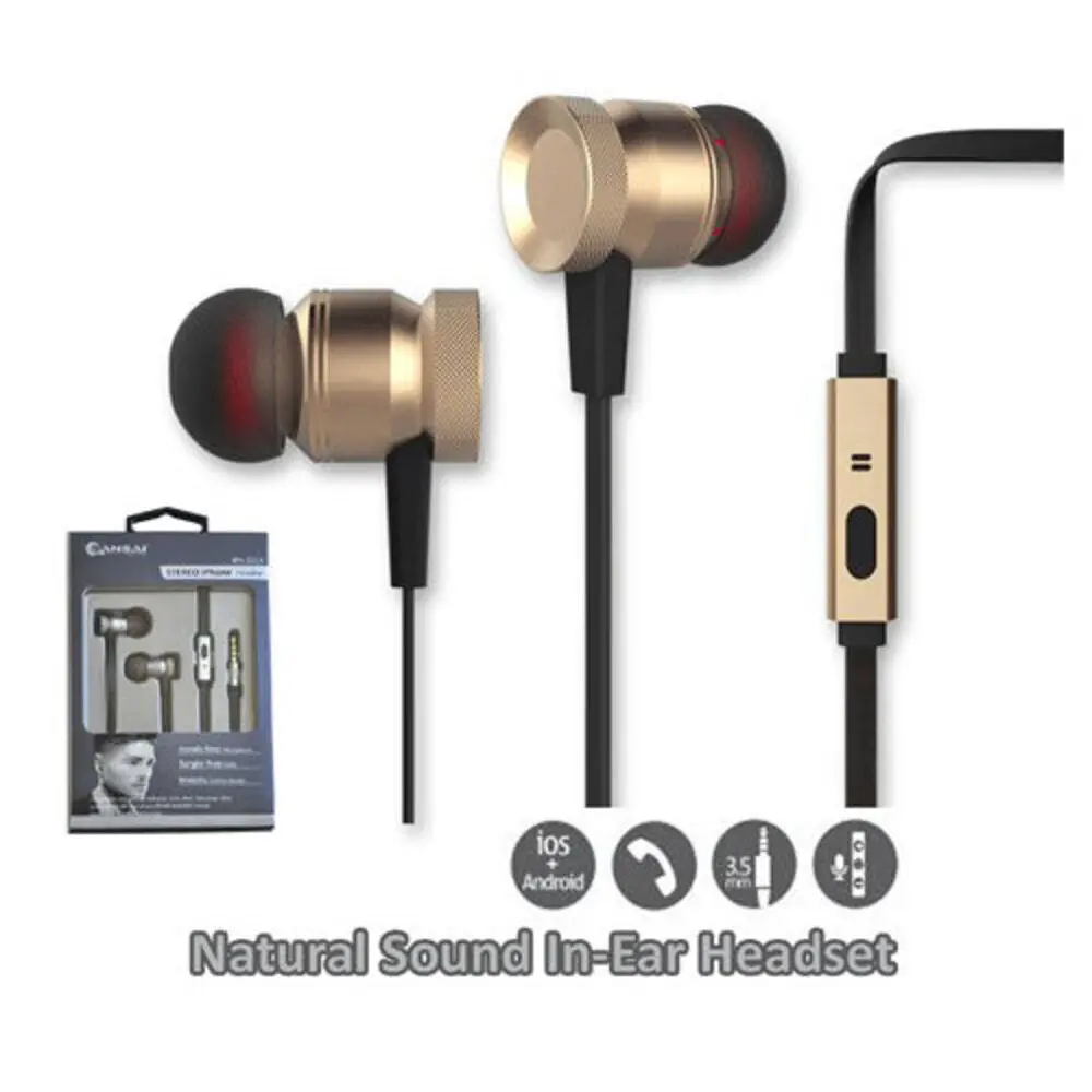 Sansai Stereo Earphones (Metallic Gold) 2