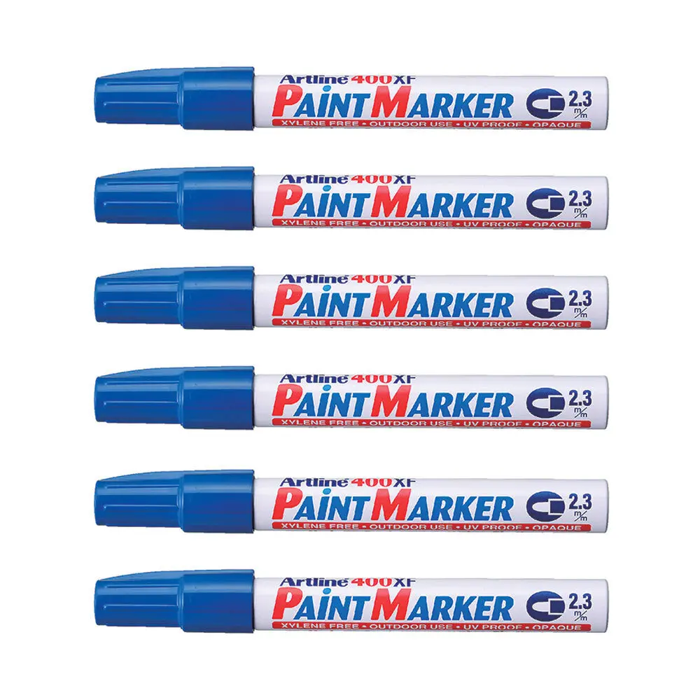 Artline 400 Permanent Paint Marker 2.3Mm Bullet Nib (Blue) [12 Pack] 1