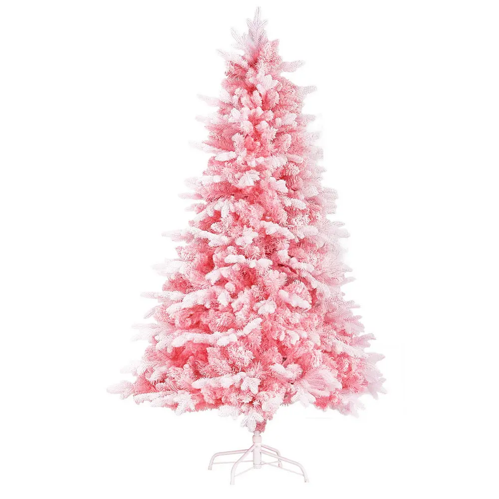 Jingle Jollys Christmas Tree 1.8M Pink Xmas Tree Snowy Party Decor 810 Tips 1