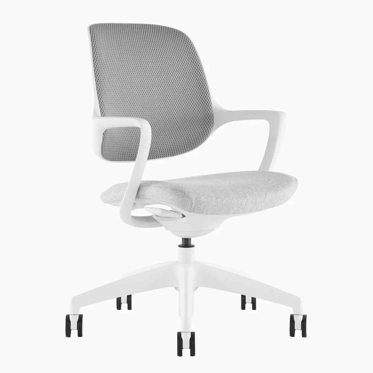 Desky Evoque Low Back Office Chair - White / No 1