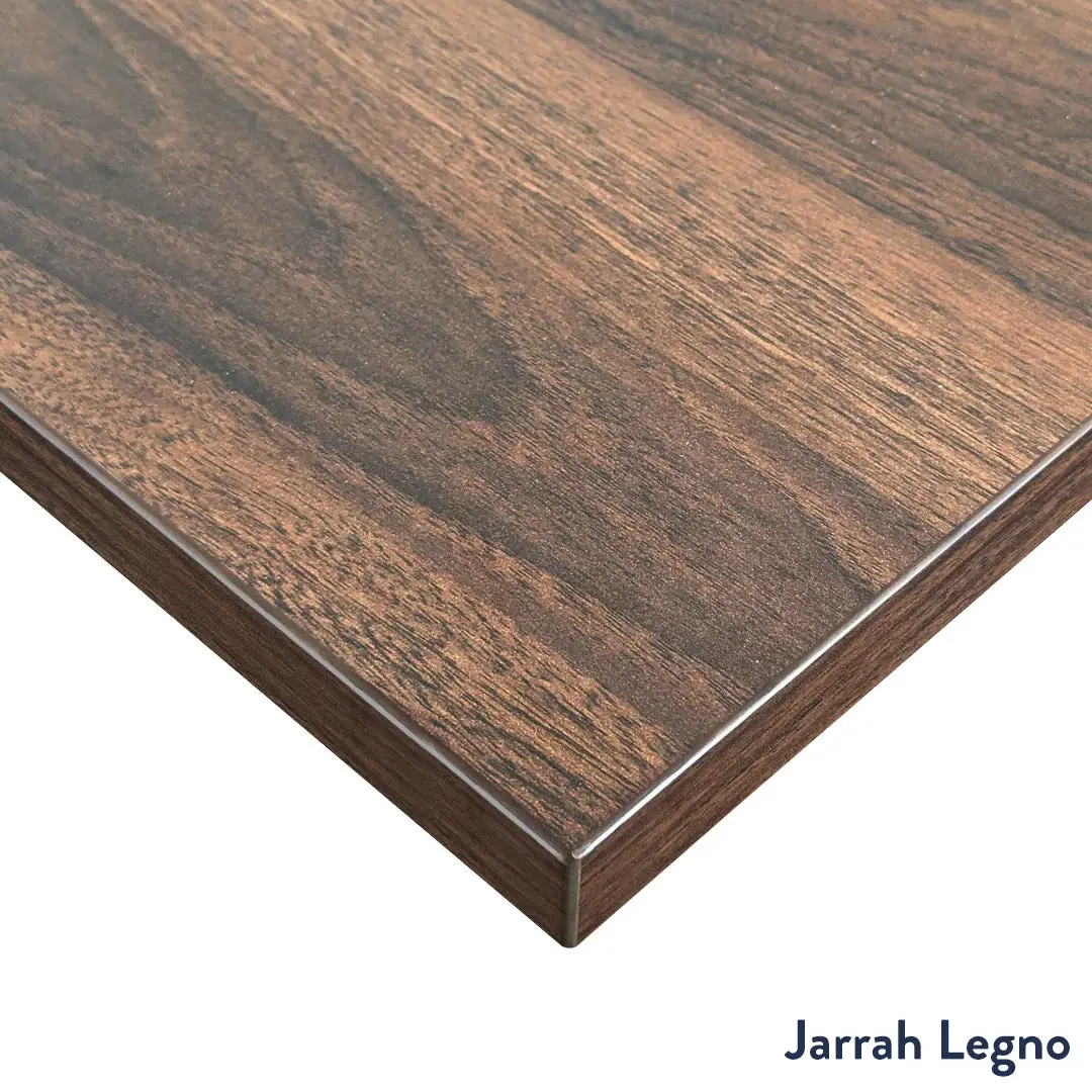 Desky Eco L-Shape Melamine Sit Stand Desk 150 X 155 Cm Jarrah Legno Top And Space Grey Leg 2