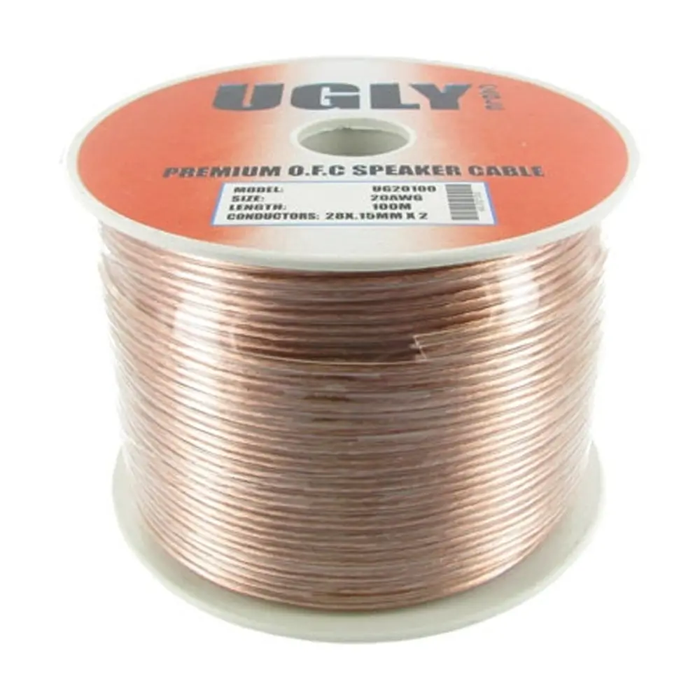 25M 50M 100M Ugly 20Awg Speaker Cable Ofc 28 Strands Figure 8 Home Theatre Hi-Fi 1