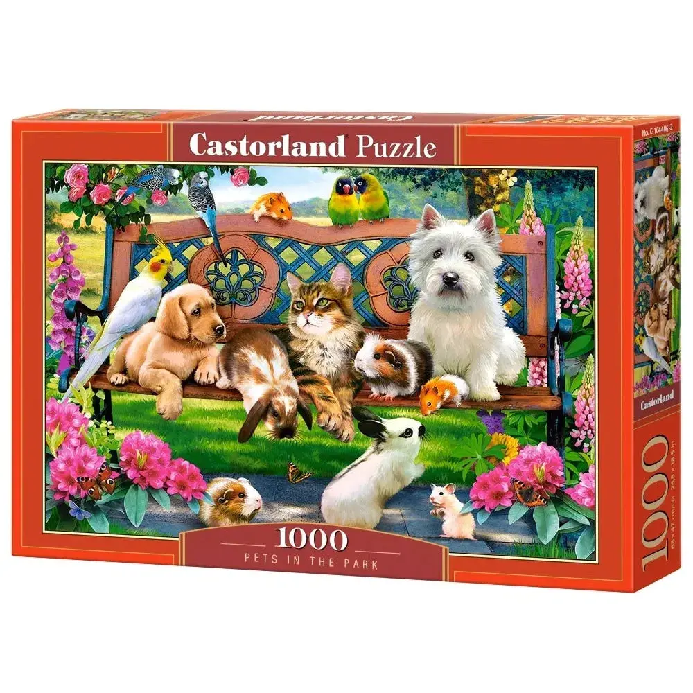 Castorland 1000-Pieces Pets In The Park Puzzle 1