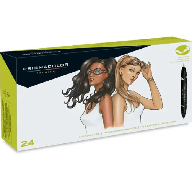 Prismacolor Art Markers Brush/Fine 24 Pack Portrait 1