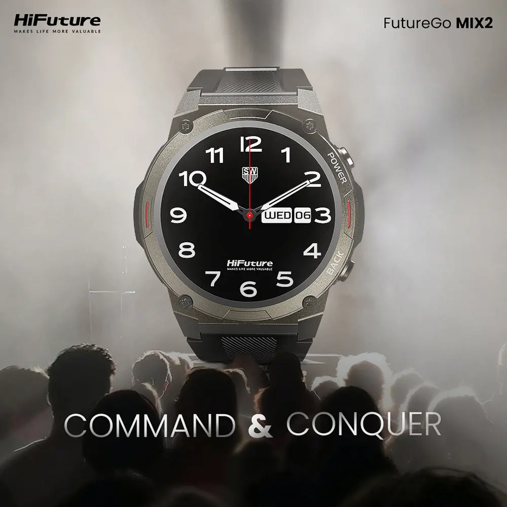 Hifuture Futurego Mix2 Amoled Smartwatch (Solace Grey) 2