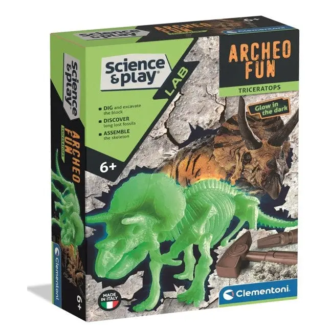 Clementoni Science & Play Dig Kit - Triceratops Toy 1
