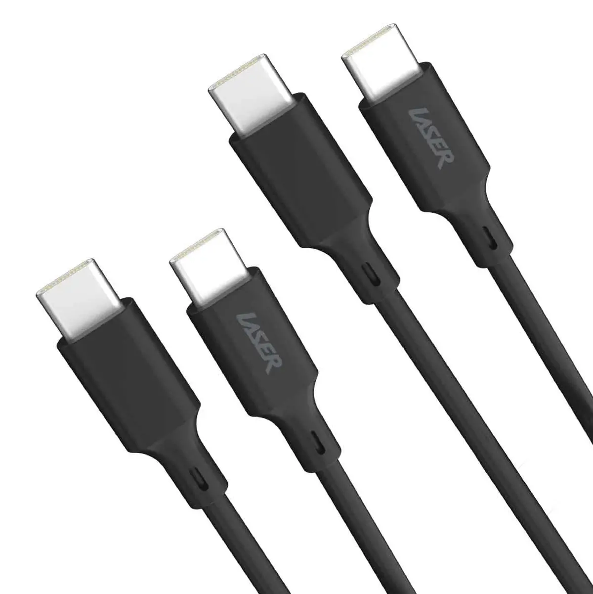 Laser 2M (2-Pack) Usb-C To Usb-C Cable 60W (Black) 1