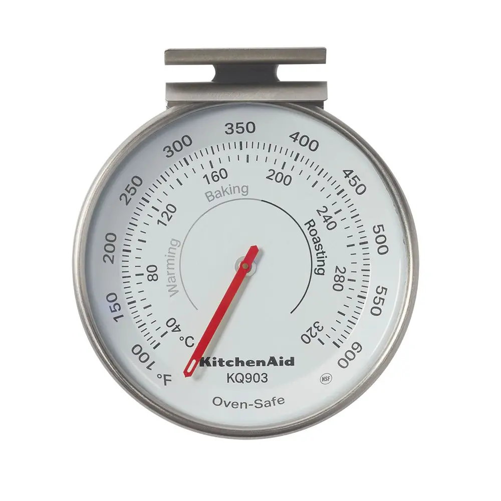 Kitchenaid Dial Oven Cooking Thermometer Round Stainless Steel 8Cm (Silver) 1