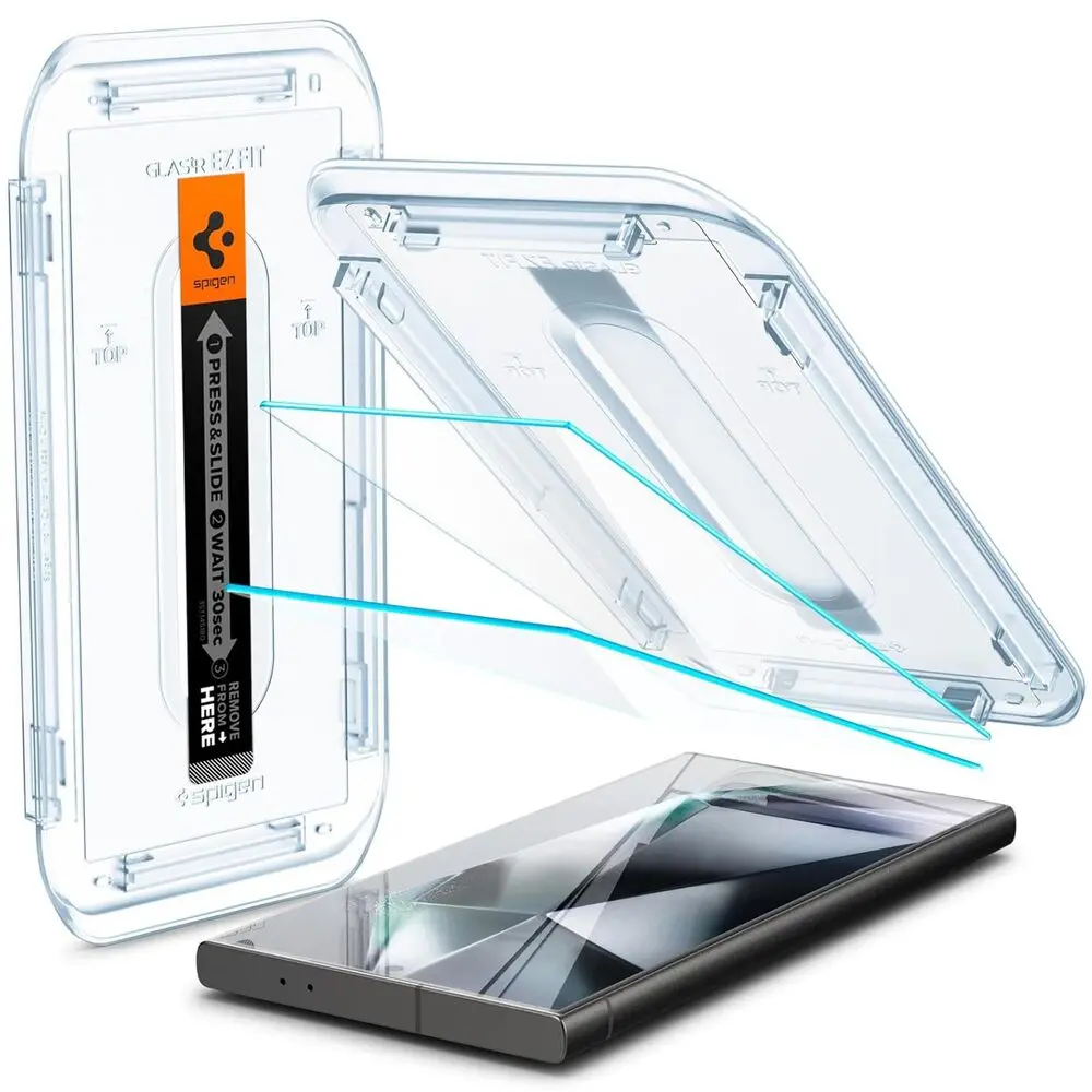 Spigen Samsung Galaxy S24 Ultra Ez Fit Glas.Tr Slim Hd 2Pcs Glass Screen Protector - Clear 1