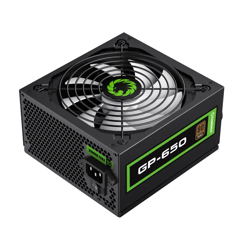 Gamemax Gp-650 650W Power Supply Unit - 80 Plus Bronze Certified, Wired Psu With 14Cm Silent Fan, Reliable Gaming Desktop Power - Black 1