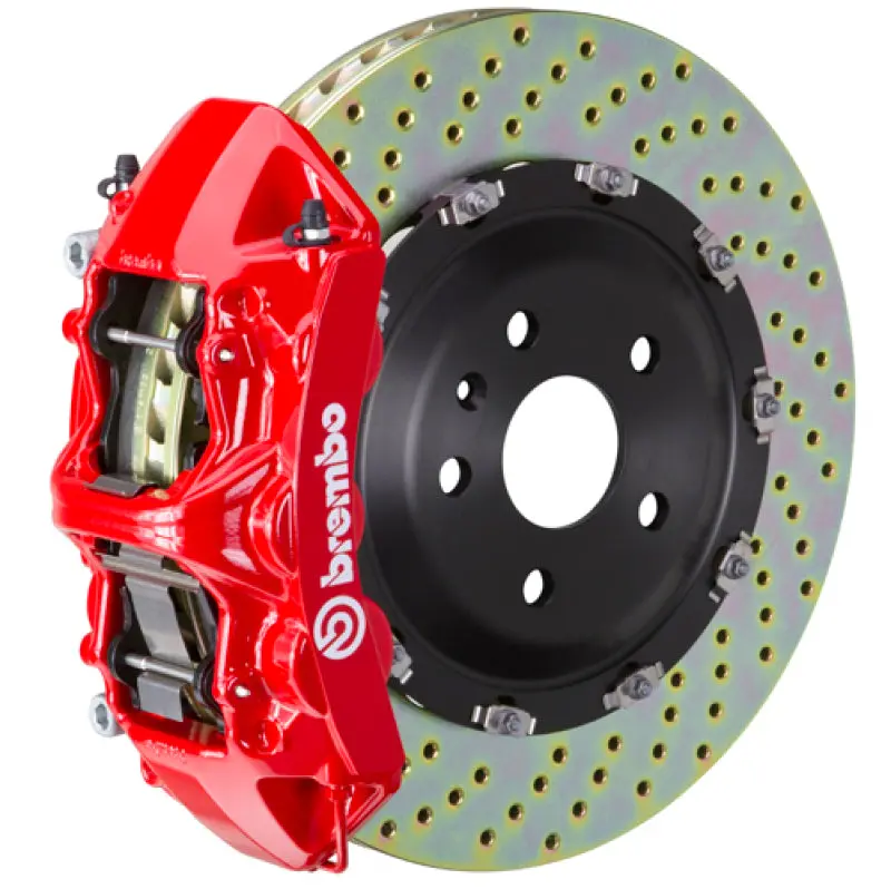 Brembo Gt Big Brake Kit For 2020+ Tesla Model Y — Front 6-Piston Calipers With 365X34Mm Drilled Two-Piece Rotors 1