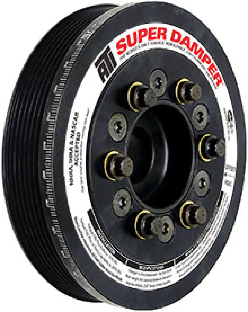 Ati Super Damper – 6.325" Diameter, Short Timing Version For Ford Small-Block V8 (Excludes 302), 28.2 Oz-In External Balance, 3-Bolt, 3" Length 1