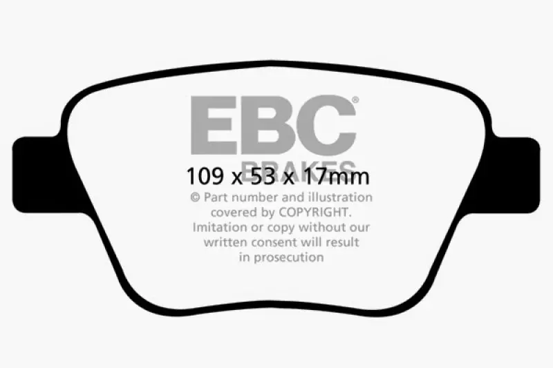 Ebc Redstuff Rear Brake Pads For 2010–2013 Audi A3 2.0T (Bosch Caliper Compatible) 1