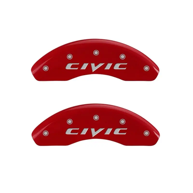 Mgp Engraved Front Caliper Covers For 2015 Honda Civic – Red Finish With Silver Accent 1