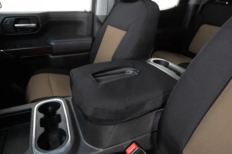 Covercraft Endura Precisionfit Front-Row Seat Covers For 2021–2024 Ford Bronco – Tan/Black 1