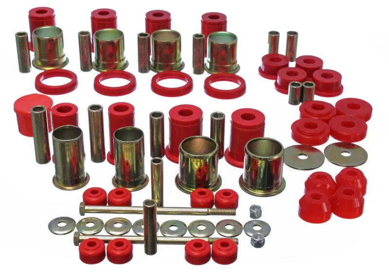 Energy Suspension Hyper-Flex Master Bushing Kit – Red Polyurethane, Fits 1989–1992 Chevrolet Camaro 1