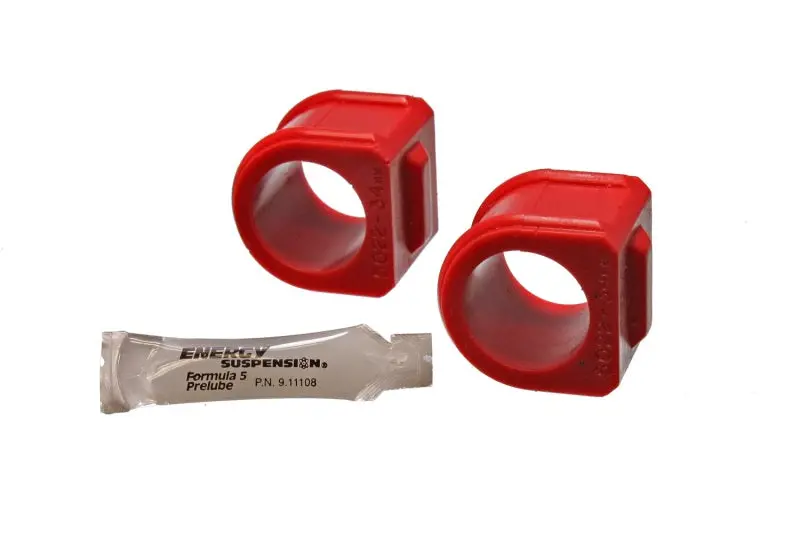 Energy Suspension Front Sway Bar Kit – 34Mm Diameter, Red Polyurethane Bushings 1