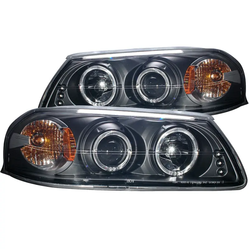 Anzo Projector Headlights For 2000–2005 Chevrolet Impala – Halo Ring Design, Black Housing 1