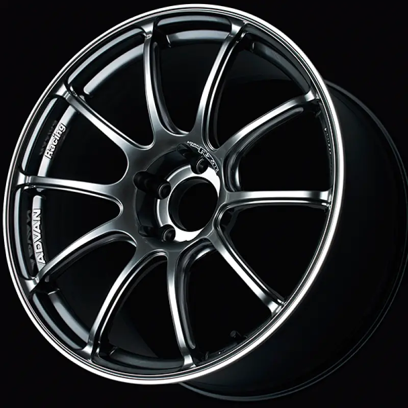 Advan Rzii Racing Wheel – 16X5.5, +45 Offset, 4X100, 63Mm Bore, Hyper Black With Ring Accent 1