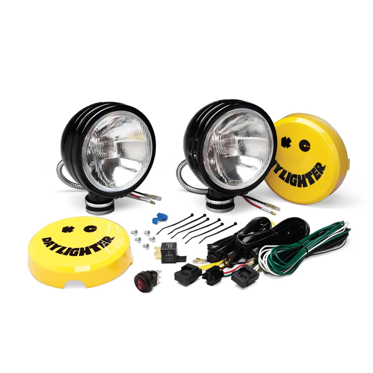 Kc Hilites Daylighter 6-Inch Halogen Lighting System – Dual 100W Spread Beam Kit 1