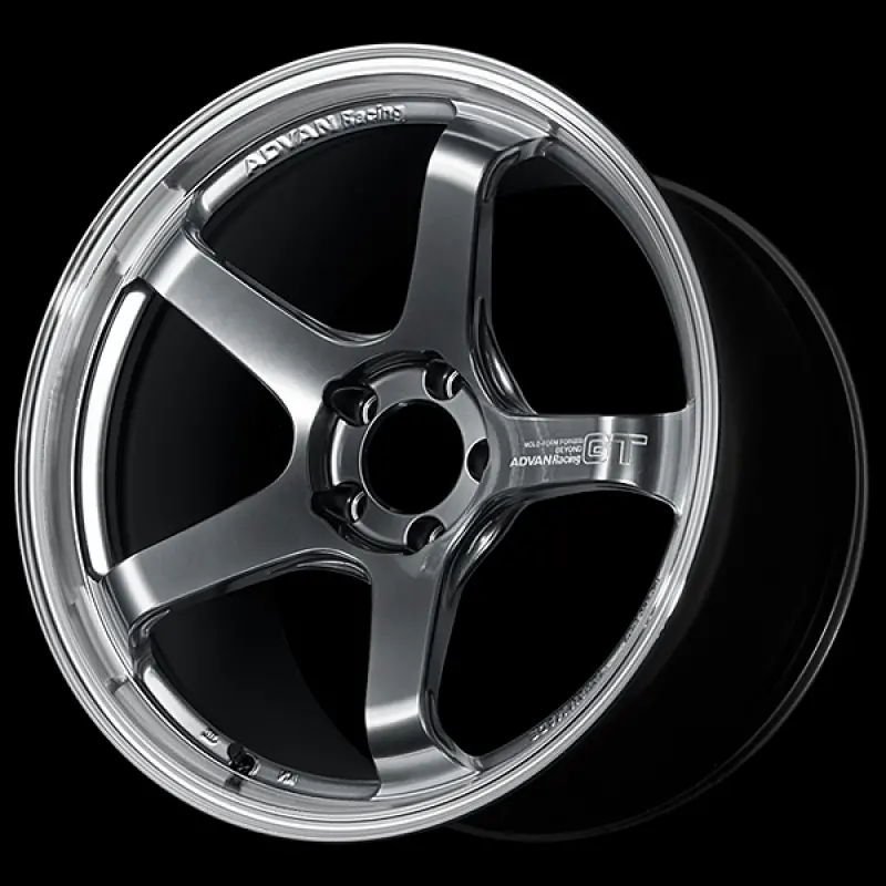 Advan Gt Beyond 17X8.5-Inch Hyper Platinum Black Wheel – 5X114.3, +45Mm Offset, 82Mm Bore, Machined Finish 1
