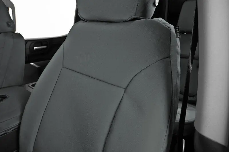 Covercraft Precisionfit Front Row Seat Covers – Charcoal Fabric For 2016–2019 Chevrolet Silverado 1