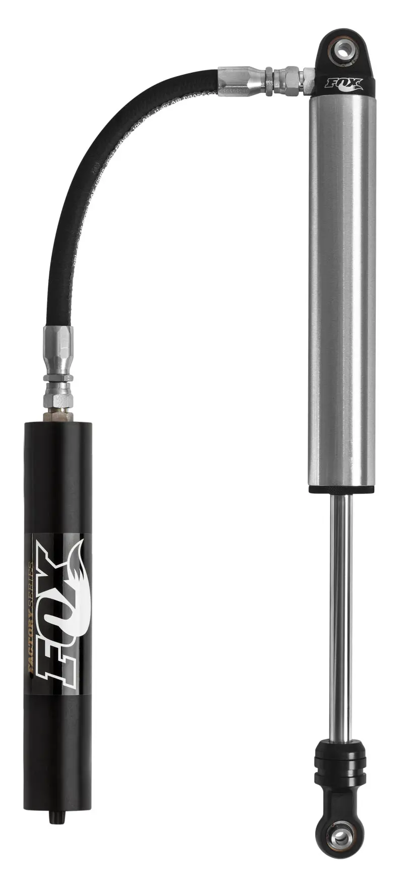 Fox 2.5 Factory Series Remote-Reservoir Smooth-Body Shock – 16In Travel, 7/8In Shaft, Custom Valving, Black 1