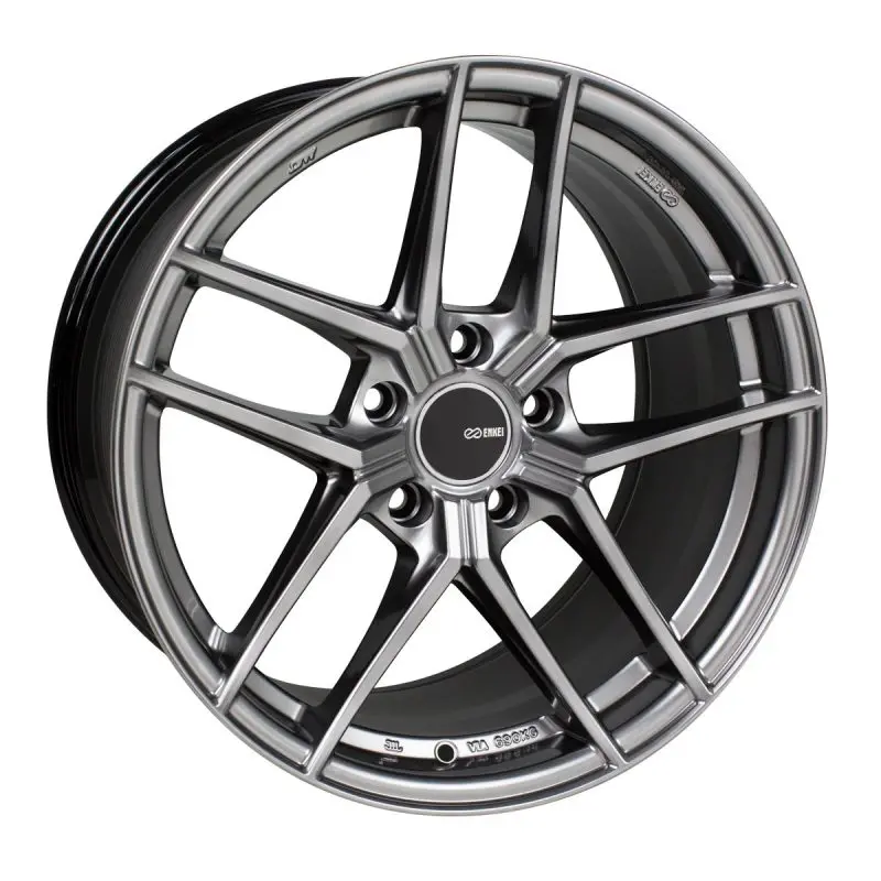 Enkei Ty5 Forged Alloy Wheel – 19X8.5", 5X112Mm, +42Mm Offset, 72.6Mm Bore, Hyper Silver Finish 1